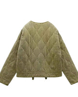 Women’s Quilted Zip-Up Jacket with Patch Pockets-Jacket for women-CaldwellVoss