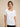 Women's Short Sleeve Linen Blouse with Button Detail White