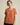 Women's Short Sleeve Linen Blouse with Button Detail Orange