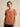Women's Short Sleeve Linen Blouse with Button Detail Orange