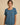 Women's Short Sleeve Linen Blouse with Button Detail Deep Teal