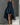 Women's Sleeveless High-Low Textured Dress Navy Blue