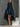 Women's Sleeveless High-Low Textured Dress Navy Blue