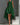 Women's Sleeveless High-Low Textured Dress Green