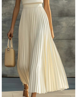 Women’s Sleeveless Pleated Maxi Dress-Maxi Dress-CaldwellVoss