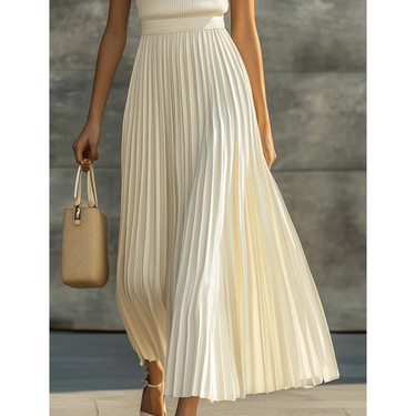 Women’s Sleeveless Pleated Maxi Dress-Maxi Dress-CaldwellVoss