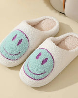 Women’s Smiley Face Fuzzy Slippers-Footwear for women-CaldwellVoss