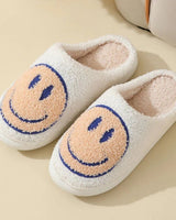 Women’s Smiley Face Fuzzy Slippers-Footwear for women-CaldwellVoss
