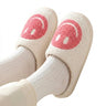 Women’s Smiley Face Fuzzy Slippers-Footwear for women-CaldwellVoss