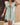 Women’s Striped Mini Dress with Ruffle Sleeves Green