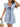 Women’s Striped Mini Dress with Ruffle Sleeves-Mini Dress-CaldwellVoss