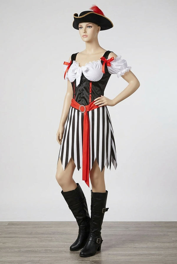 Women’s Striped Pirate Halloween Costume Dress