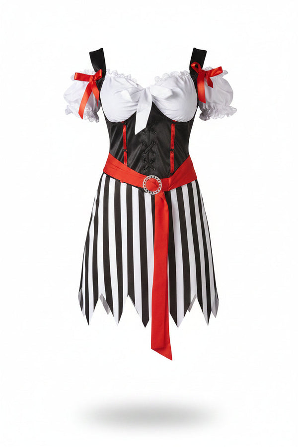 Women’s Striped Pirate Halloween Costume Dress-Halloween-CaldwellVoss