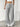 Women's Striped Wide Leg Drawstring Pants Grey