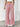 Women's Striped Wide Leg Drawstring Pants Pink
