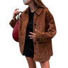 Women’s Suede Jacket with Button Front-Jacket for women-CaldwellVoss