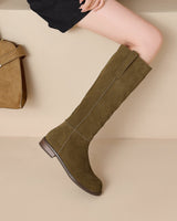 Women’s Suede Knee High Boots-Footwear for women-CaldwellVoss