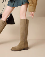 Women’s Suede Knee High Boots-Footwear for women-CaldwellVoss