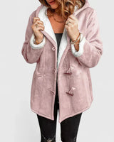 Women’s Suede Toggle Coat with Hood-Coats for women-CaldwellVoss