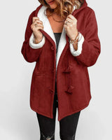 Women’s Suede Toggle Coat with Hood-Coats for women-CaldwellVoss