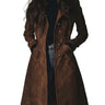 Women’s Suede Trench Coat with Button Front-Coats for women-CaldwellVoss