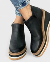 Women’s Suede Wedge Ankle Boots-Footwear for women-CaldwellVoss