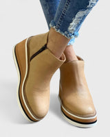 Women’s Suede Wedge Ankle Boots-Footwear for women-CaldwellVoss