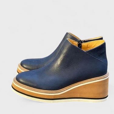 Women’s Suede Wedge Ankle Boots-Footwear for women-CaldwellVoss