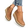 Women’s Suede Wedge Ankle Boots-Footwear for women-CaldwellVoss