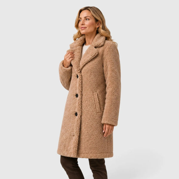 Women’s Teddy Coat with Button Closure-Coats for women-CaldwellVoss