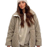 Women’s Teddy Fleece Bomber Jacket with Stand Collar-Jacket for women-CaldwellVoss