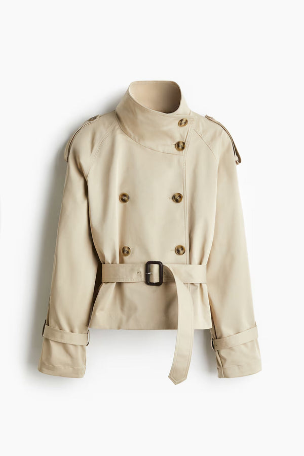 Women's Trench Coat with Belt and Buttons-Jacket for women-CaldwellVoss