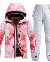 Women’s Two Piece Hooded Ski Suit with Bib Pants-Sets for women-CaldwellVoss