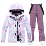 Women’s Two Piece Hooded Ski Suit with Bib Pants-Sets for women-CaldwellVoss