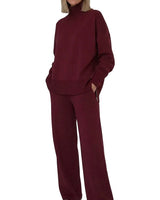 Women’s Two-Piece Knit Mock Neck Set-Sets for women-CaldwellVoss