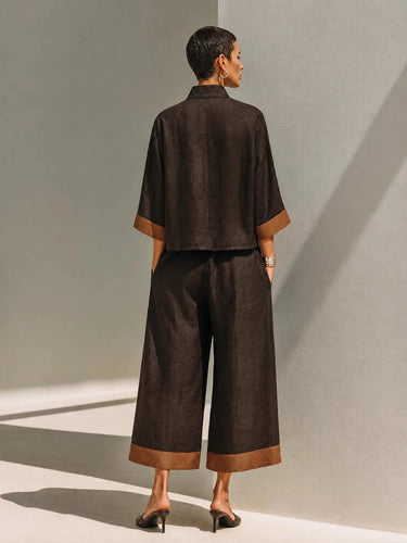 Women’s Two-Piece Set with Zip-Front Top and Wide-Leg Trousers-Sets for women-CaldwellVoss
