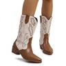 Women’s Two-Tone Western Cowboy Boots-Footwear for women-CaldwellVoss