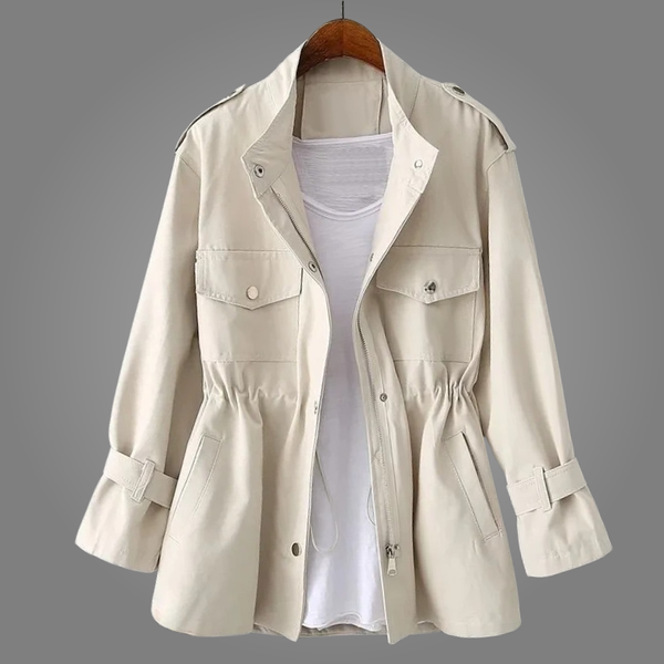 Women’s Utility Field Jacket with Drawstring Waist-Jacket for women-CaldwellVoss