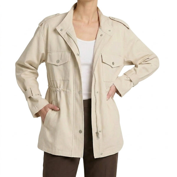 Women’s Utility Field Jacket with Drawstring Waist-Jacket for women-CaldwellVoss