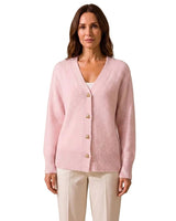 Women’s V-Neck Knit Cardigan with Heart Buttons-Cardigans for women-CaldwellVoss