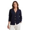 Women’s V-Neck Knit Cardigan with Heart Buttons-Cardigans for women-CaldwellVoss