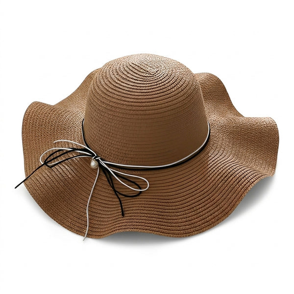 Women’s Wide Brim Sun Hat with Bow-Accessories for Women-CaldwellVoss