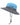 Women's Wide Brim Sun Hat with Ponytail Opening Blue