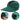 Women’s Wide Brim Visor with Twisted Detail Dark Green