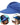 Women’s Wide Brim Visor with Twisted Detail Retro Blue