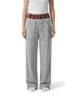 Women’s Wide Leg Joggers with Plaid Waistband-Pants for Women-CaldwellVoss
