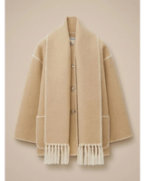 Women’s Wool Blend Cape Coat with Button Front-Coats for women-CaldwellVoss