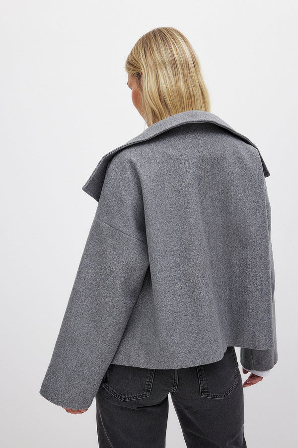 Women’s Wool Blend Short Pea Coat-Coats for women-CaldwellVoss